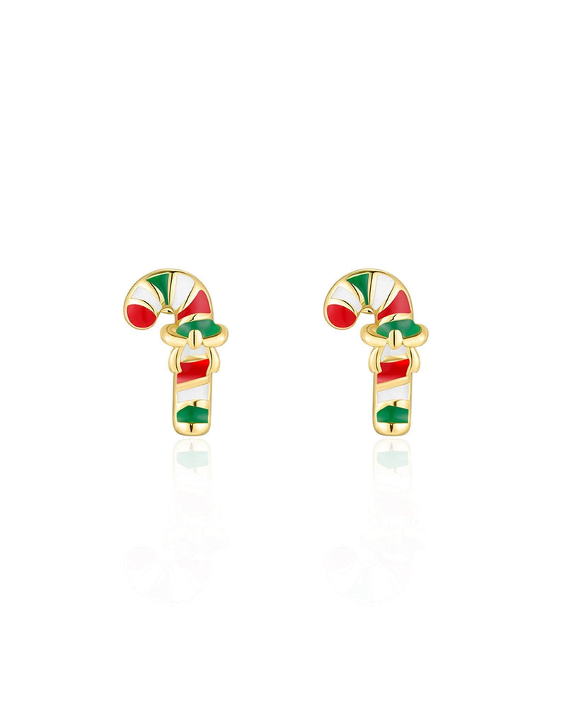 Girl Nation GN-JX506s Boucles d'oreilles en émail - Canne de Noël - Girl Nation vendu par Veille sur toi