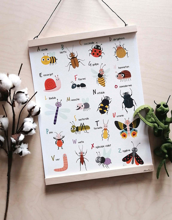 Illustration - ABCdaire des insectes - 12 x 16 Default marque  Julie Cossette Studio vendu par Veille sur toi