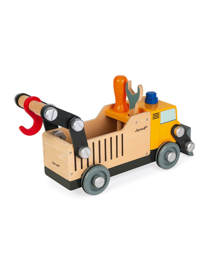 Camion jouet - Chantier, camion benne pelleteuse enfant Bolid JANOD