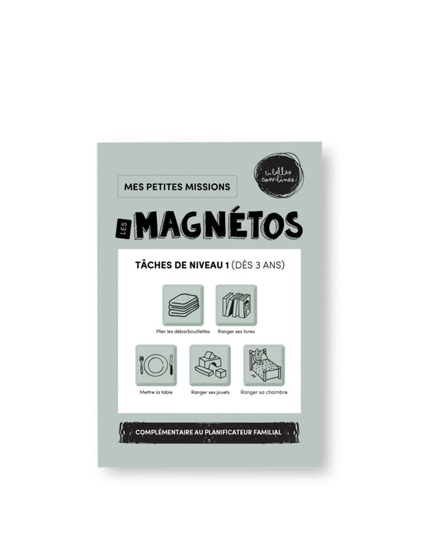 Les Magnétos Petites missions - Tâches de niveau 1 (Dès 3 ans) - Les belles combines marque  Les belles combines vendu par Veille sur toi