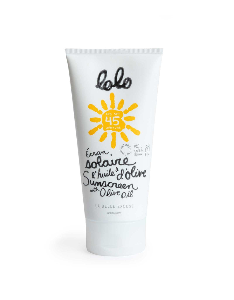 Lolo et moi LO-ECRAN 150G Écran solaire parfumé lolo à l'huile d'olive - 150 ml - Lolo et moi vendu par Veille sur toi