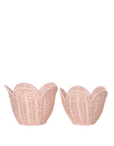 Olli Ella OEKBAS-LIL-RO-P Ensemble de panier en rotin - Lily rose - Olli Ella vendu par Veille sur toi