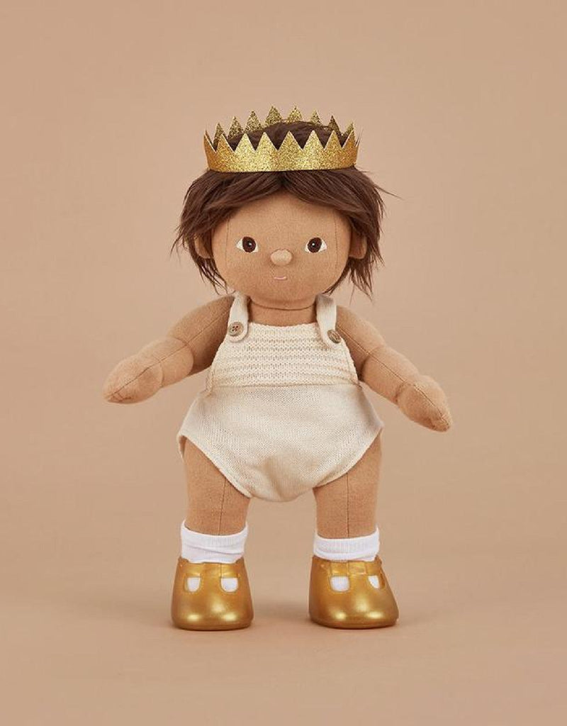 Olli Ella OEKTOY-DSS-GD-O Chaussures et couronne pour poupée Dinkum - Gold Sparkle - Olli Ella vendu par Veille sur toi
