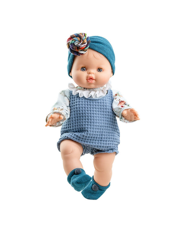 Paola Reina PR-54093 Vêtement pour poupée Gordis - Romper bleu avec bonnet turban - Paola Reina vendu par Veille sur toi