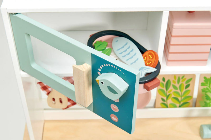 Tender Leaf Toys Cuisine Valise Enfant – Évier, Plaque, Horloge, Accessoires – Jeu D'imitation Nomade – Dès 3 Ans