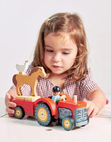 Tender Leaf Toys TL8485 Tracteur de ferme en bois - Tender Leaf Toys vendu par Veille sur toi