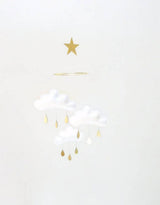 The Butter Flying Mobile nuages et gouttes de pluie - Blanc - The Butter Flying vendu par Veille sur toi