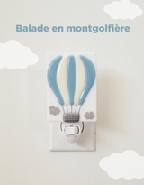 Veille sur toi Veilleuse - Balade en montgolfière - Bleu alpin - Nouvelle édition - Veille sur toi vendu par Veille sur toi